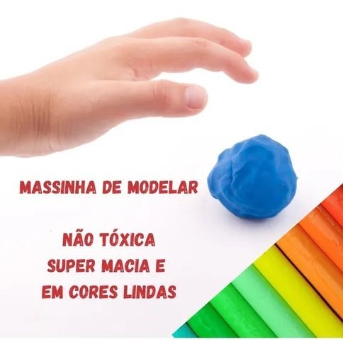 MASSA DE MODELAR 12 CORES - Imagem 2