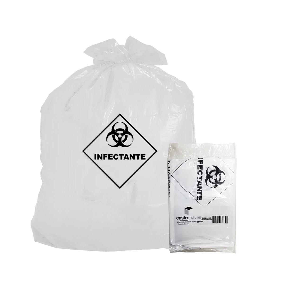 SACO P/LIXO 100L BCO INFECTANTE C/100